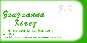zsuzsanna kircz business card